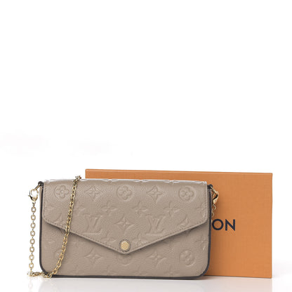 Louis Vuitton Empreinte Pochette Felicie Chain Wallet Tourterelle 13 of 13
