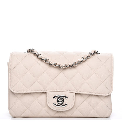 Chanel Caviar Quilted Mini Rectangular Flap Light Beige 1 of 8