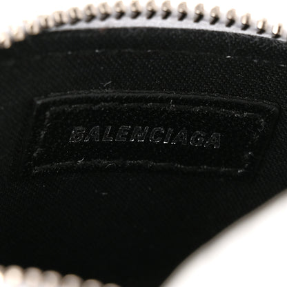 Balenciaga Calfskin Logo Crocodile Embossed Mini Ville Top Handle Bag White Black 6 of 10