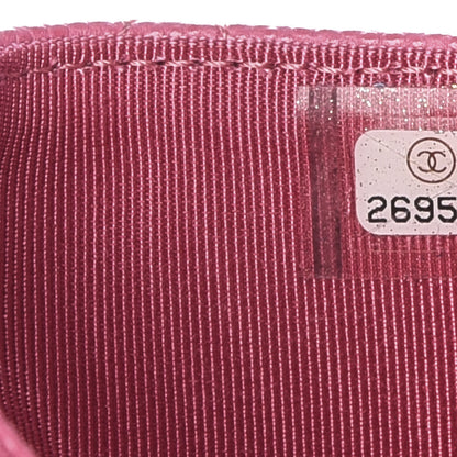 Chanel Caviar Quilted Flap Card Holder Wallet Pink 8 of 9