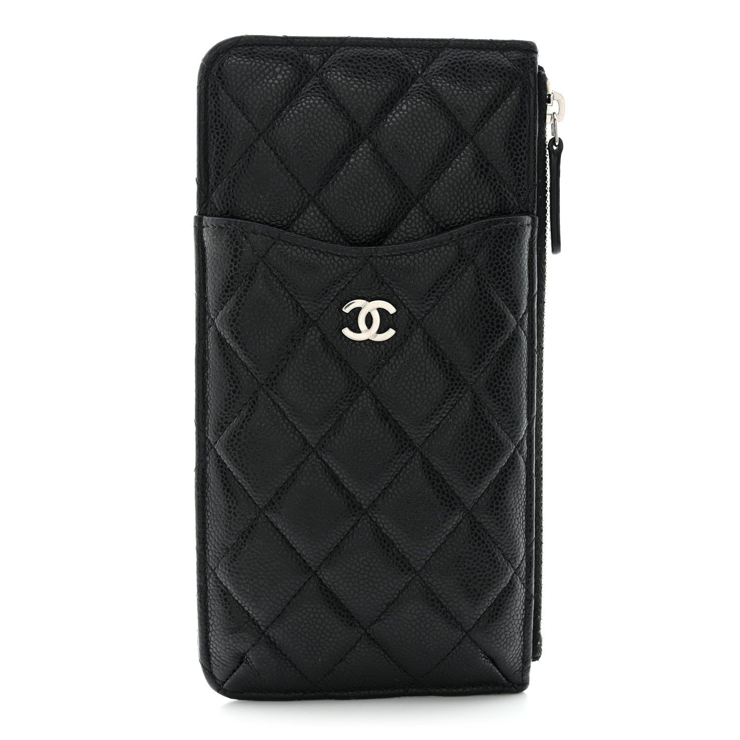 Chanel Caviar Quilted Classic Flat Wallet Pouch Black 1 of 12