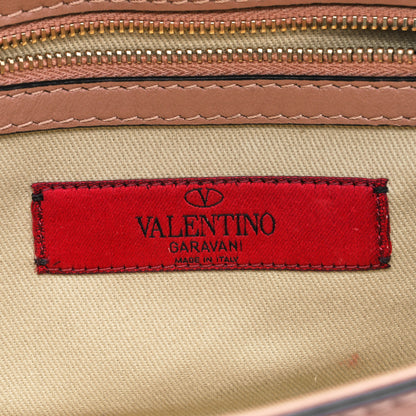 Valentino Garavani Vitello Small Glam Lock Rockstud Flap Soft Noisette 8 of 9