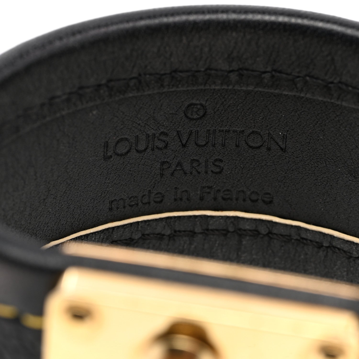 Louis Vuitton Chèvre Suhali S Lock Bracelet Black 4 of 4