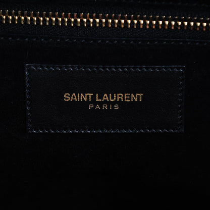 Saint Laurent Smooth Calfskin Bi-Color Duffle 6 Black White 7 of 9