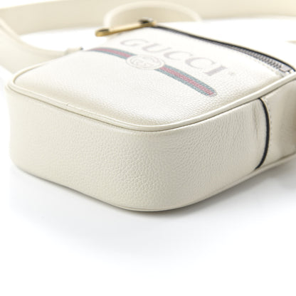 Gucci Grained Calfskin Mini Logo Messenger Bag White 7 of 10