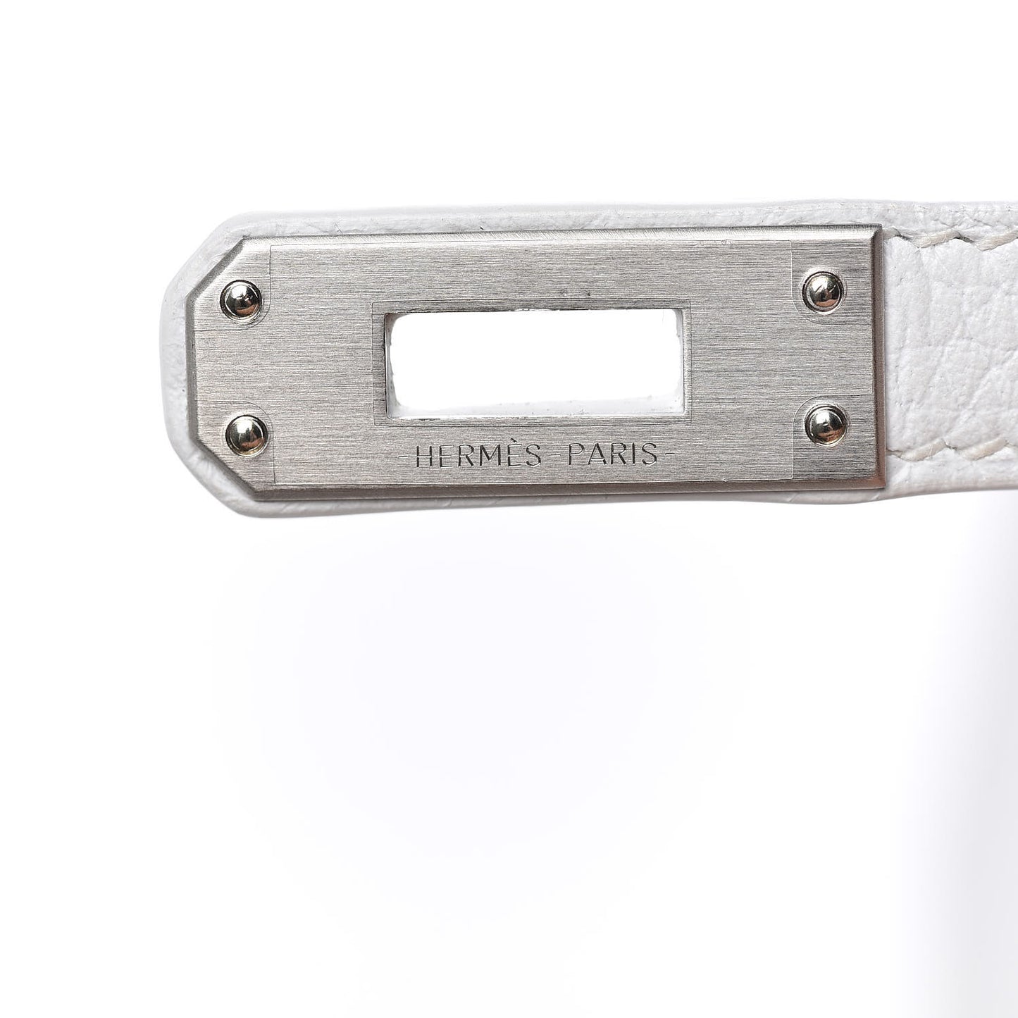 Taurillon Clemence Horseshoe Kelly Retourne 25 White Black