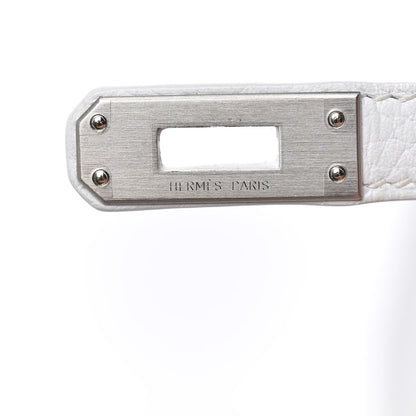 Hermes Taurillon Clemence Horseshoe Kelly Retourne 25 White Black 25 of 43