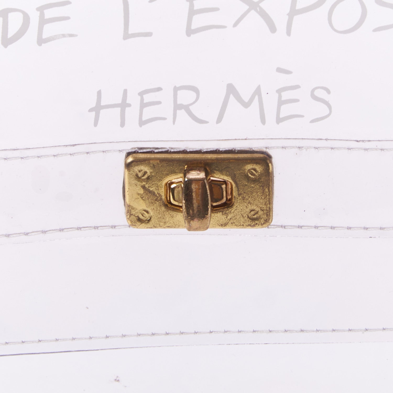 Hermes Vinyl Souvenir De L'Exposition Kelly Transparent 7 of 7