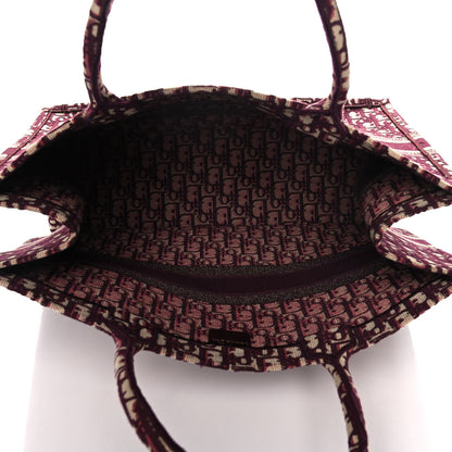 Christian Dior Oblique Large Book Tote Burgundy Multicolor 5 of 9