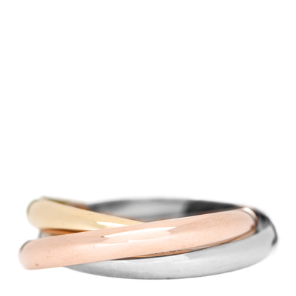 Cartier 18K Pink Yellow White Gold Small Trinity Ring 60 9 3 of 6