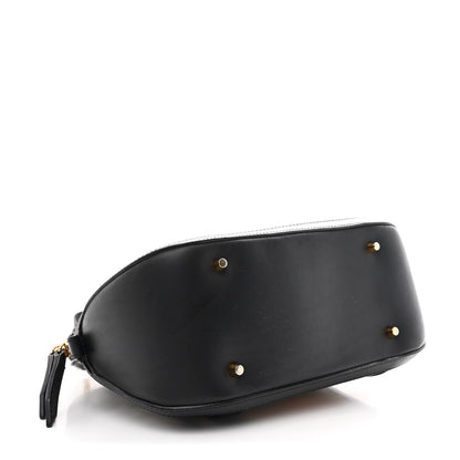 Burberry Bridle Calfskin House Check Small Orchard Bowling Bag Black 4 of 11