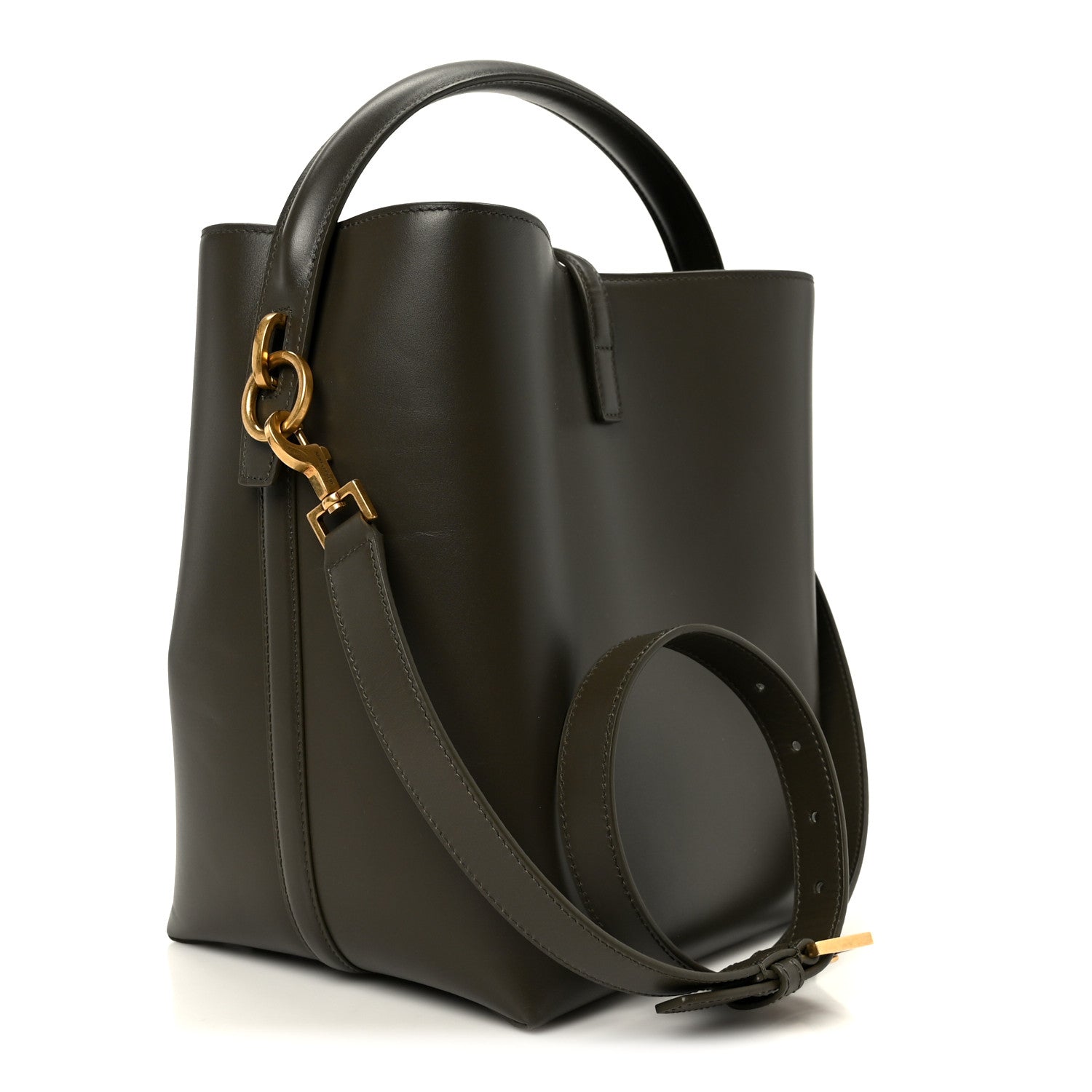 Saint Laurent Shiny Calfskin Le 37 Bucket Bag Deep Musk 4 of 13