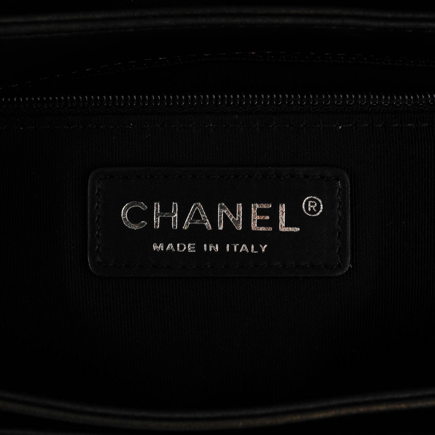 Chanel Metallic Goatskin Quilted Medium Rock In Rome Flap Charcoal 7 of 8