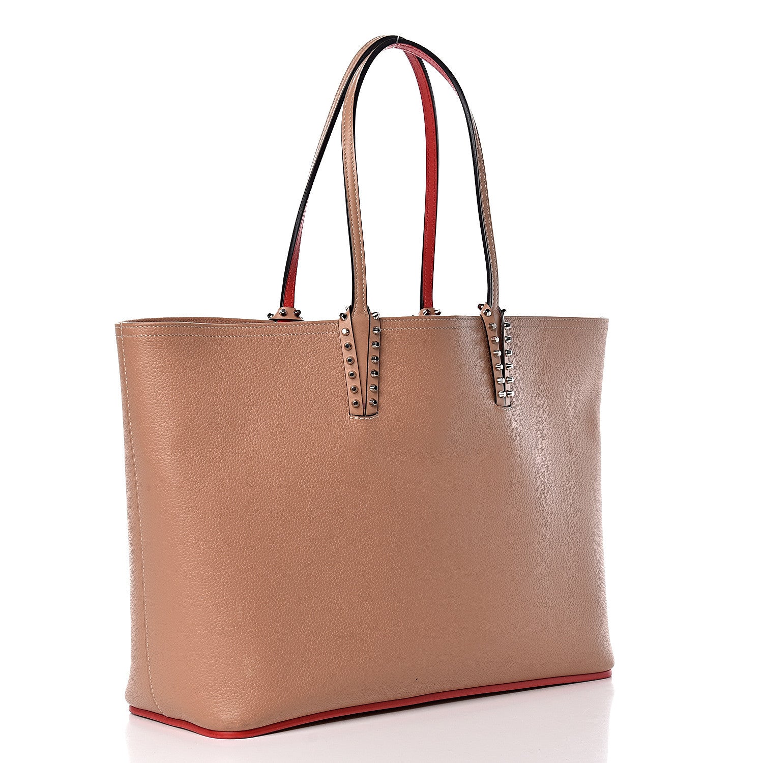 Christian Louboutin Calfskin Spikes East West Cabata Tote Nude 4 of 20