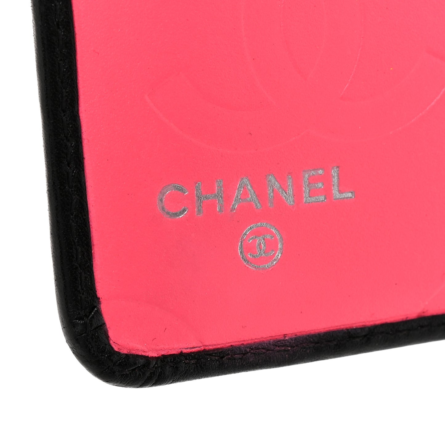Calfskin Quilted Cambon Yen Wallet Black