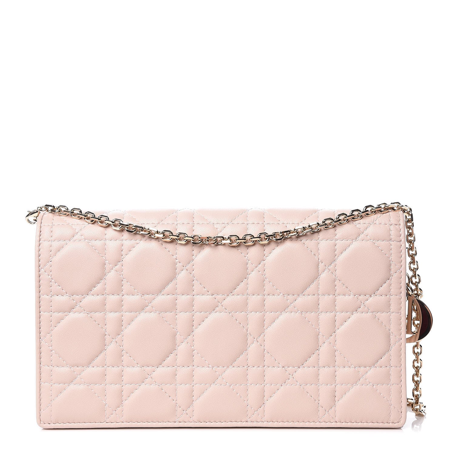 Christian Dior Lambskin Cannage Lady Dior Clutch Rose Poudre 1 of 13
