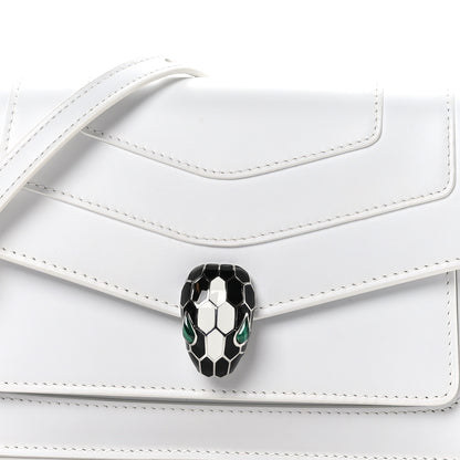 Bulgari Calfskin Serpenti Forever East West Shoulder Bag White 6 of 10