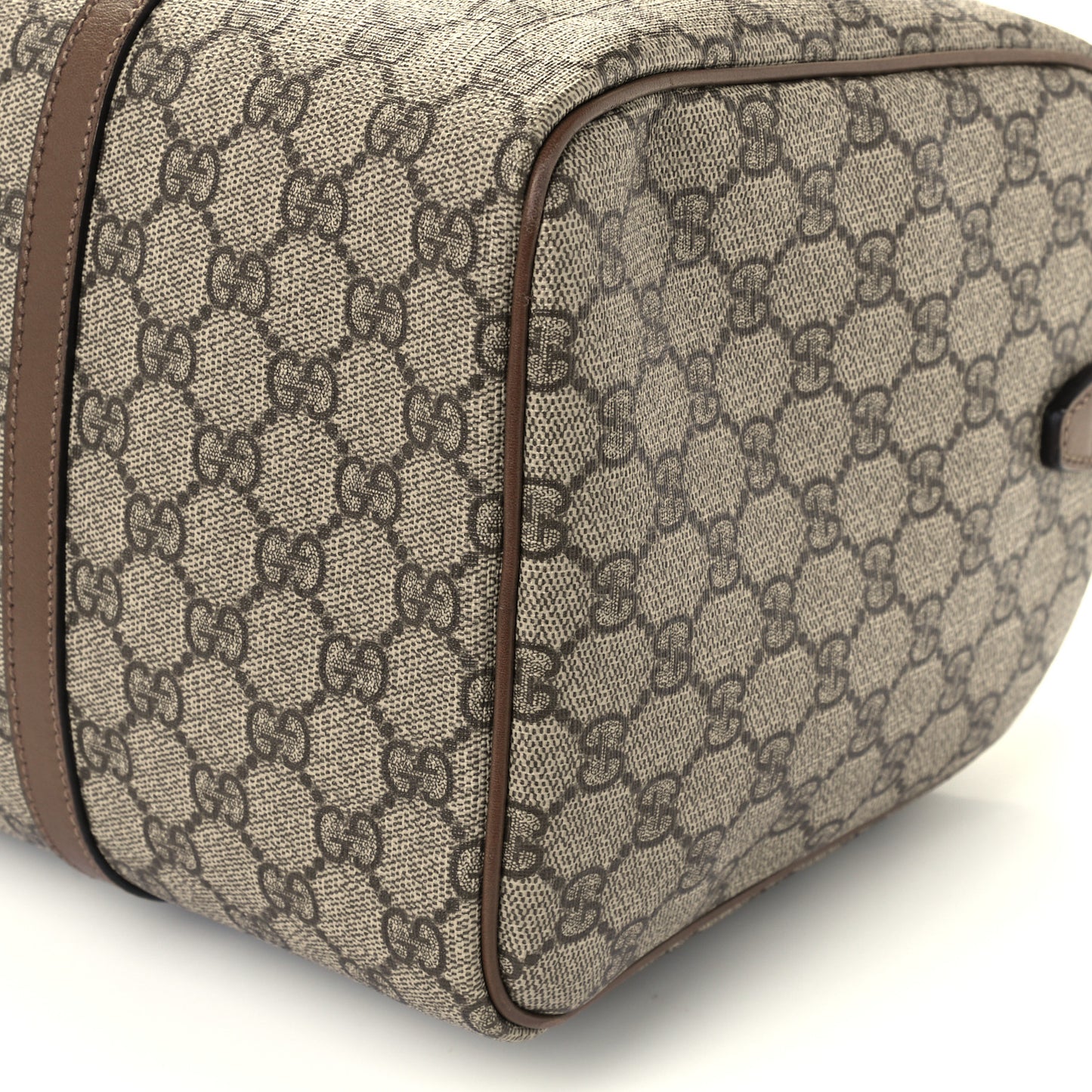 GG Supreme Monogram Margaux Calfskin Medium Nice Boston Beige Ebony Acero