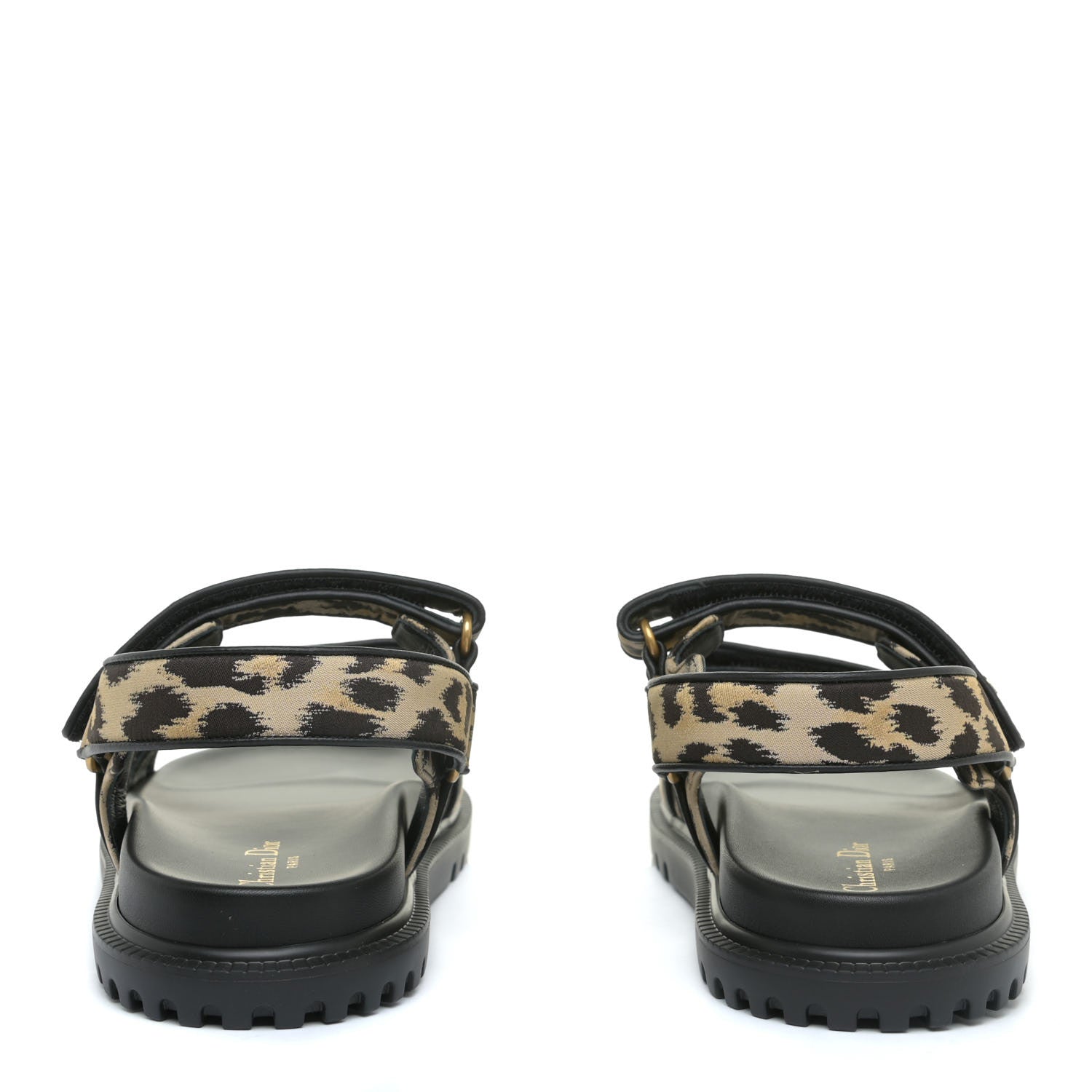 Christian Dior Technical Fabric Mizza Print DiorAct Sandals 41.5 Beige Multicolor 5 of 11