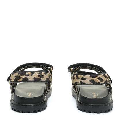 Christian Dior Technical Fabric Mizza Print DiorAct Sandals 41.5 Beige Multicolor 5 of 11