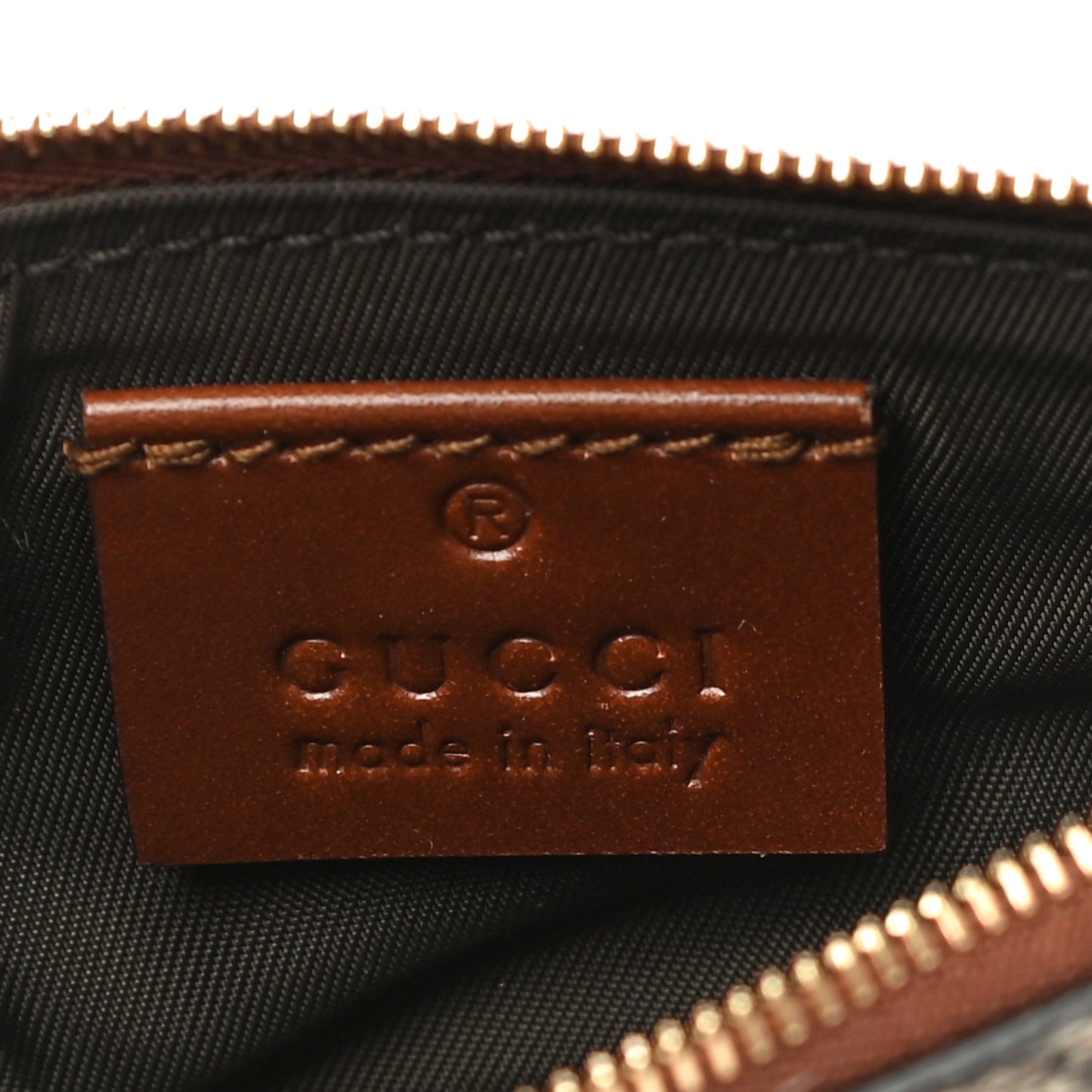 GG Supreme Monogram Key Case Brown