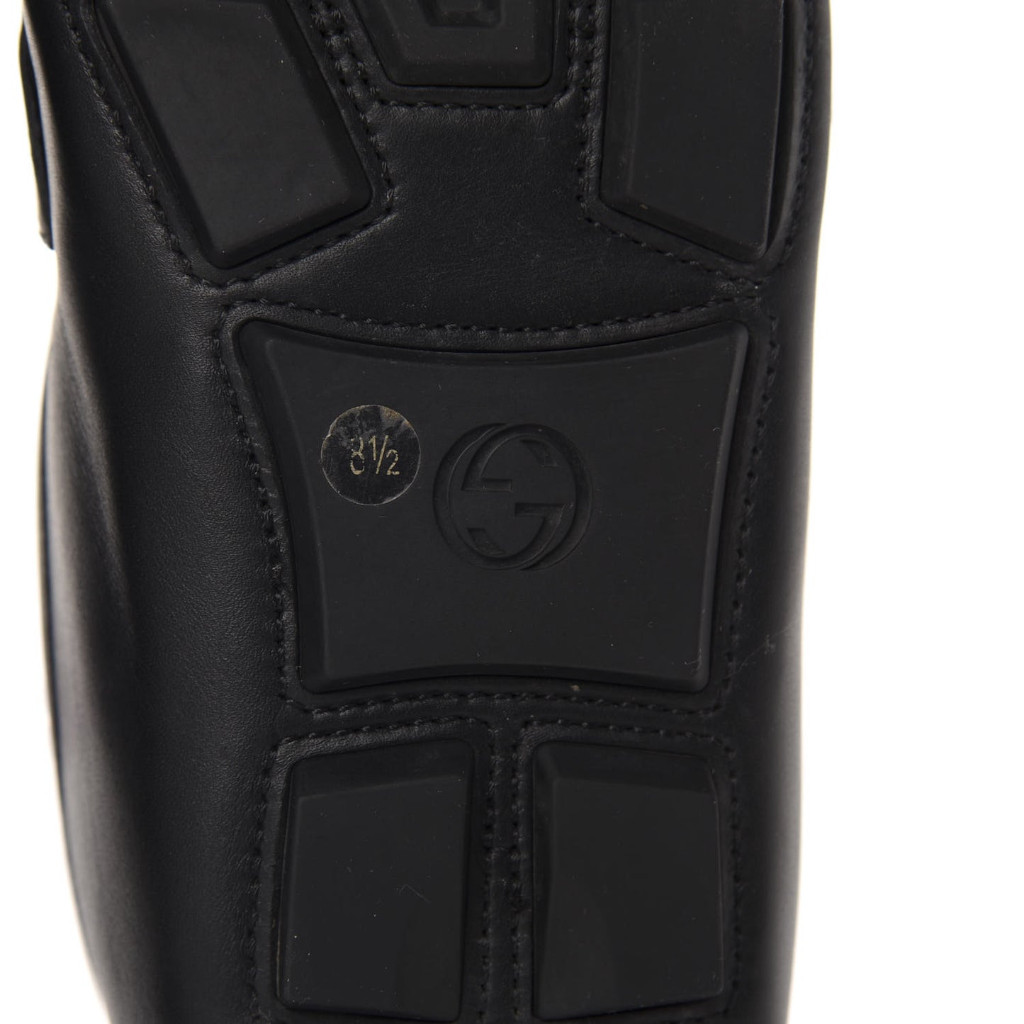 Velvety Calfskin Web Mens Noel Driver Loafers 8.5 Black