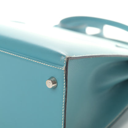 Hermes Box Kelly Sellier 32 Blue Jean 9 of 15