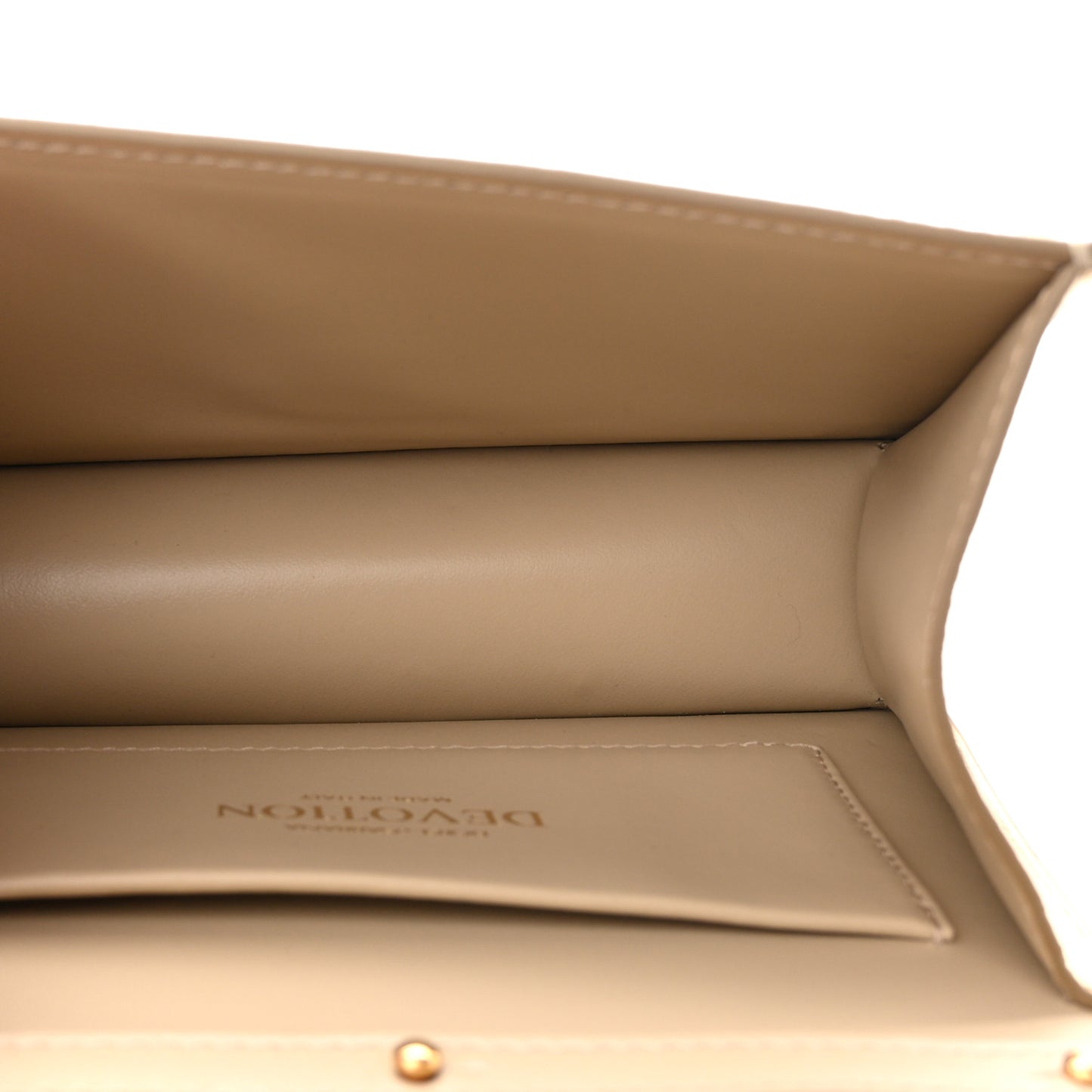 Metallic Nappa Small Devotion Envelope Top Handle Bag  Gold
