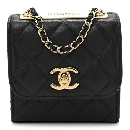 Chanel Lambskin Quilted Mini Trendy CC Chain Wallet Black 1 of 12
