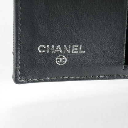 Chanel Striated Patent Quilted Compact French Flap Wallet Grey 6 of 8