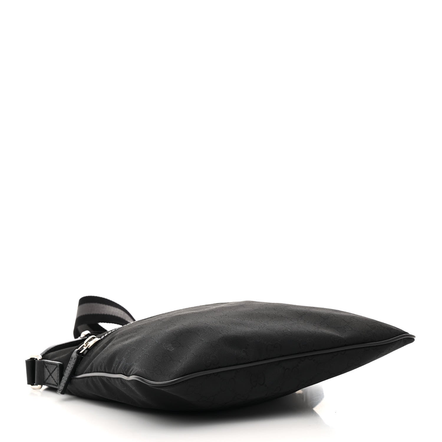 Gucci Nylon Monogram Small Flat Messenger Bag Black 4 of 15