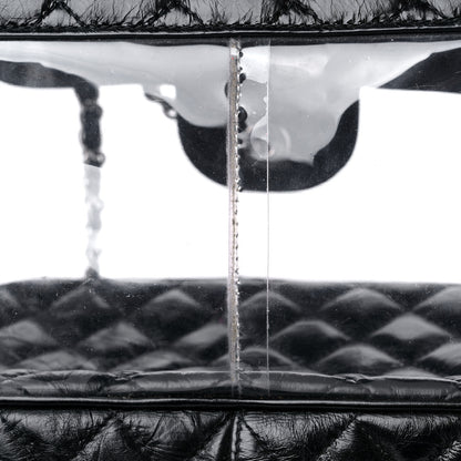 Chanel Crumpled Calfskin PVC Quilted Large Aquarium Backpack Black 15 of 16