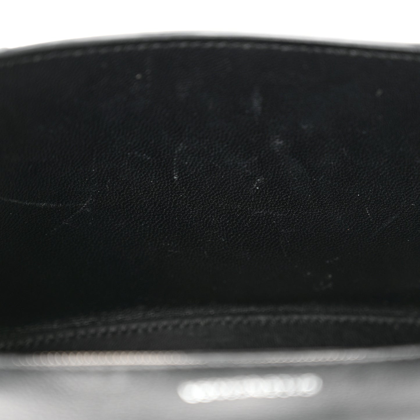 Grained Calfskin Small Hourglass Top Handle Bag Black
