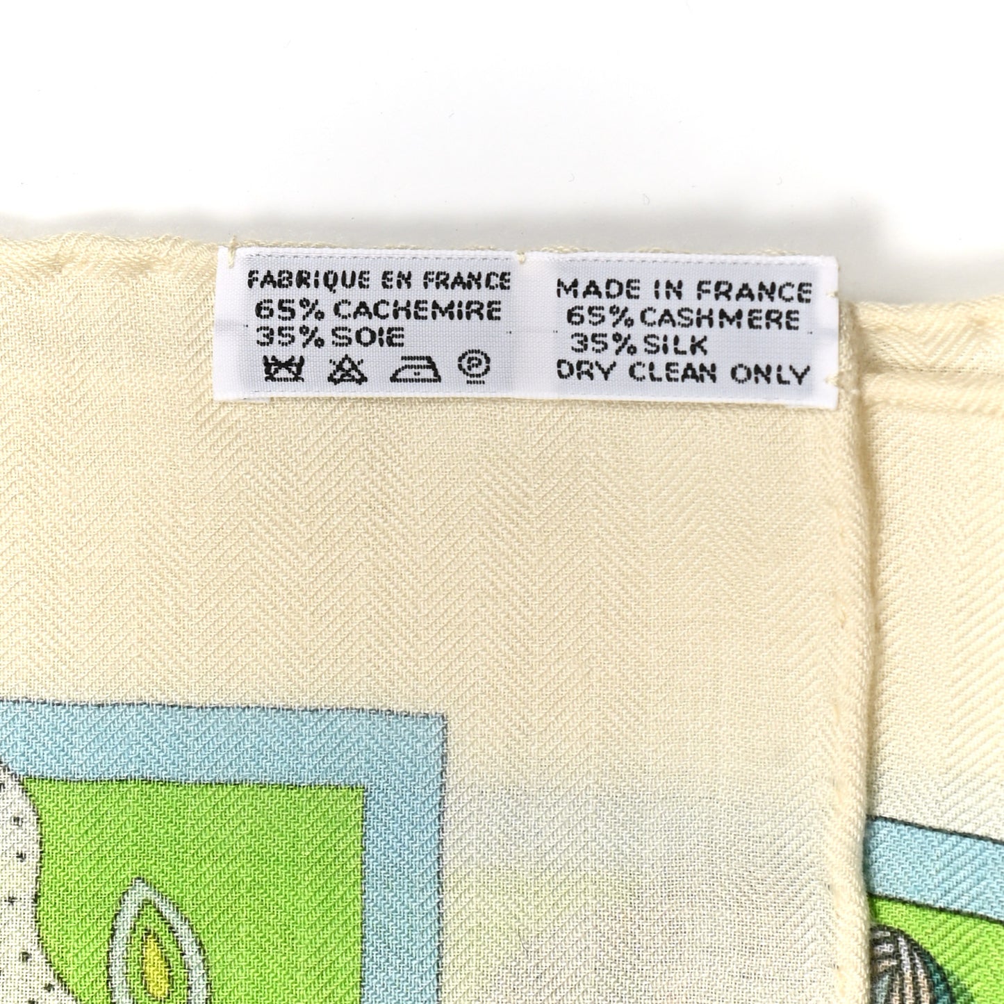 Cashmere Silk Le Songe De La Licorne Shawl 140 White Vert D'Eau Mauve