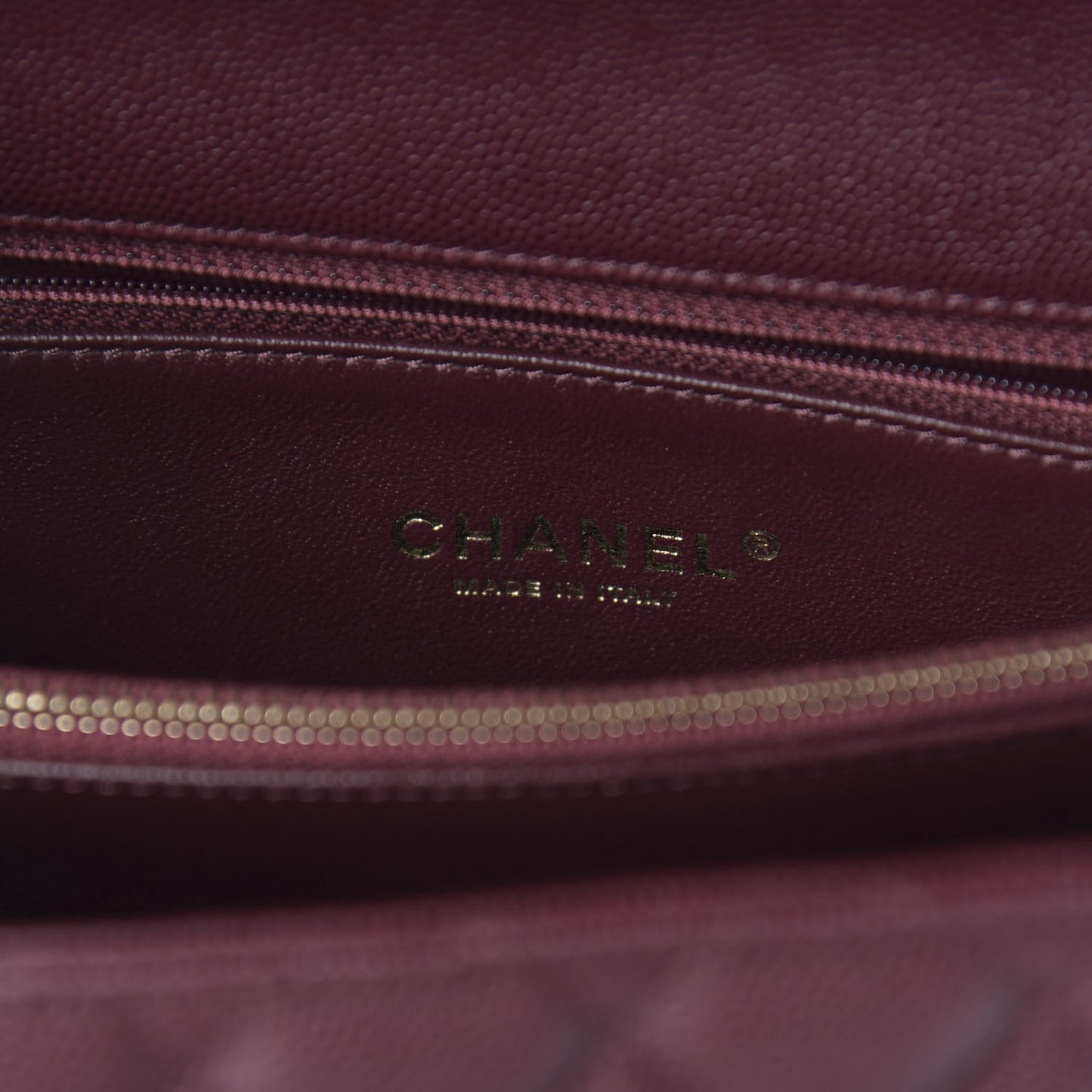 Caviar Lizard Quilted Medium Coco Handle Flap Burgundy