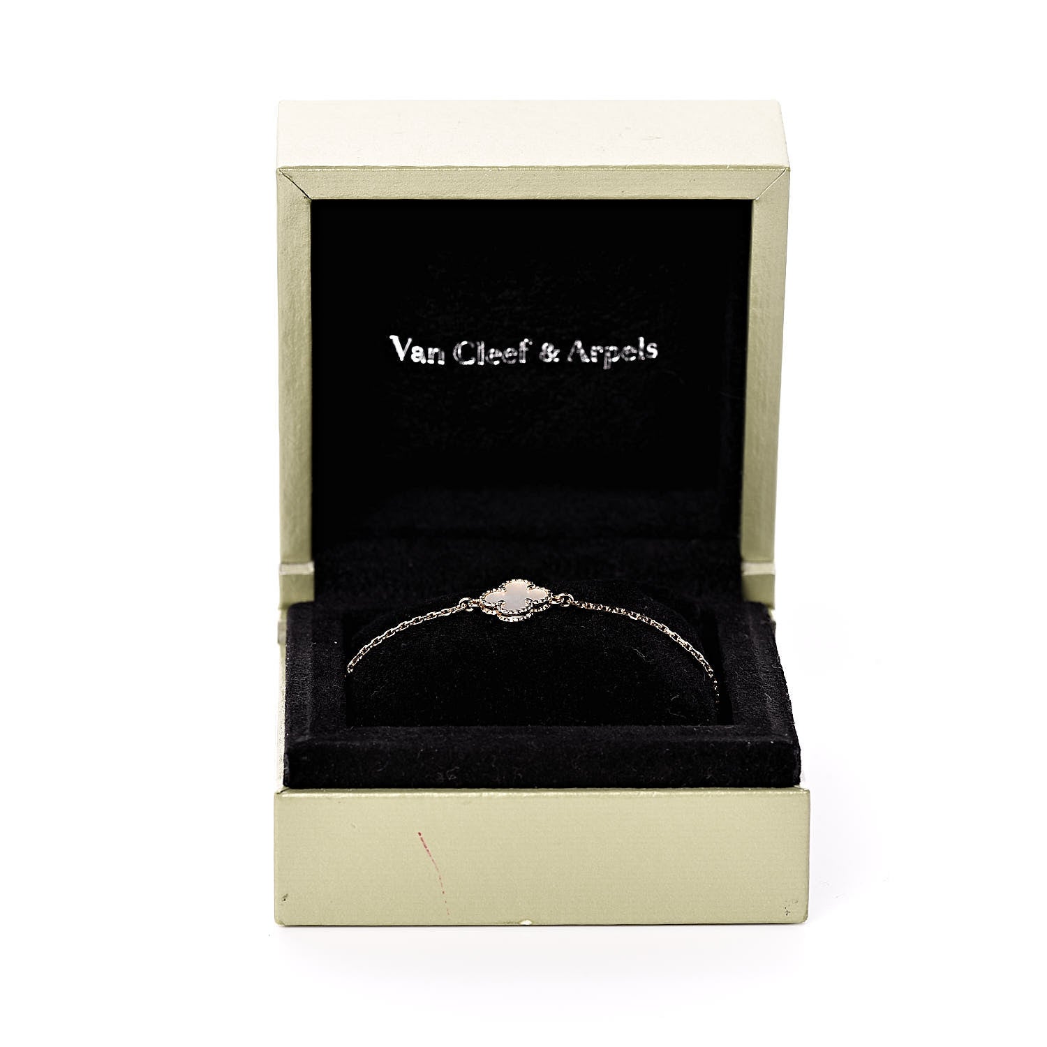 Van Cleef & Arpels 18K Yellow Gold Mother of Pearl Sweet Alhambra Bracelet 6 of 6