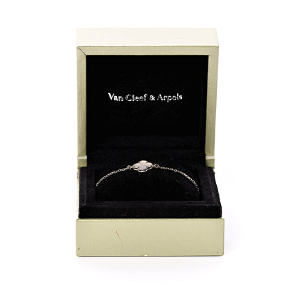 Van Cleef & Arpels 18K Yellow Gold Mother of Pearl Sweet Alhambra Bracelet 6 of 6