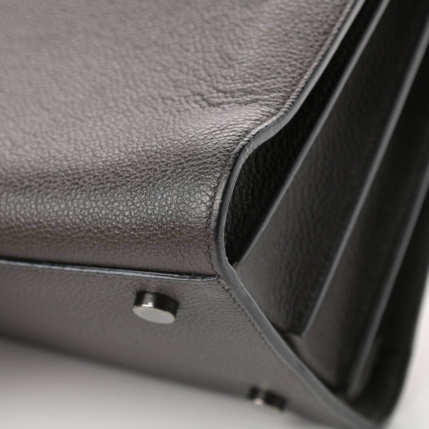 Grained Calfskin Small Sac De Jour Coal