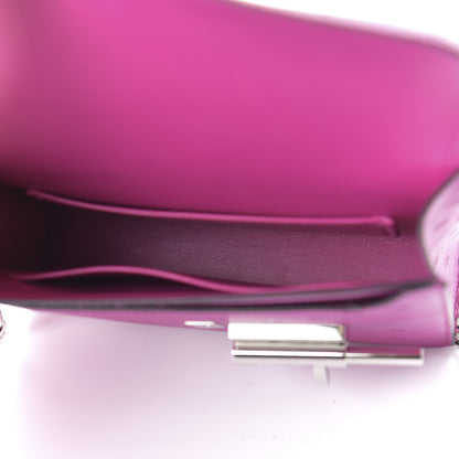 Hermes Ostrich Mini Verrou Chaine Bag Rose Pourpre 5 of 10