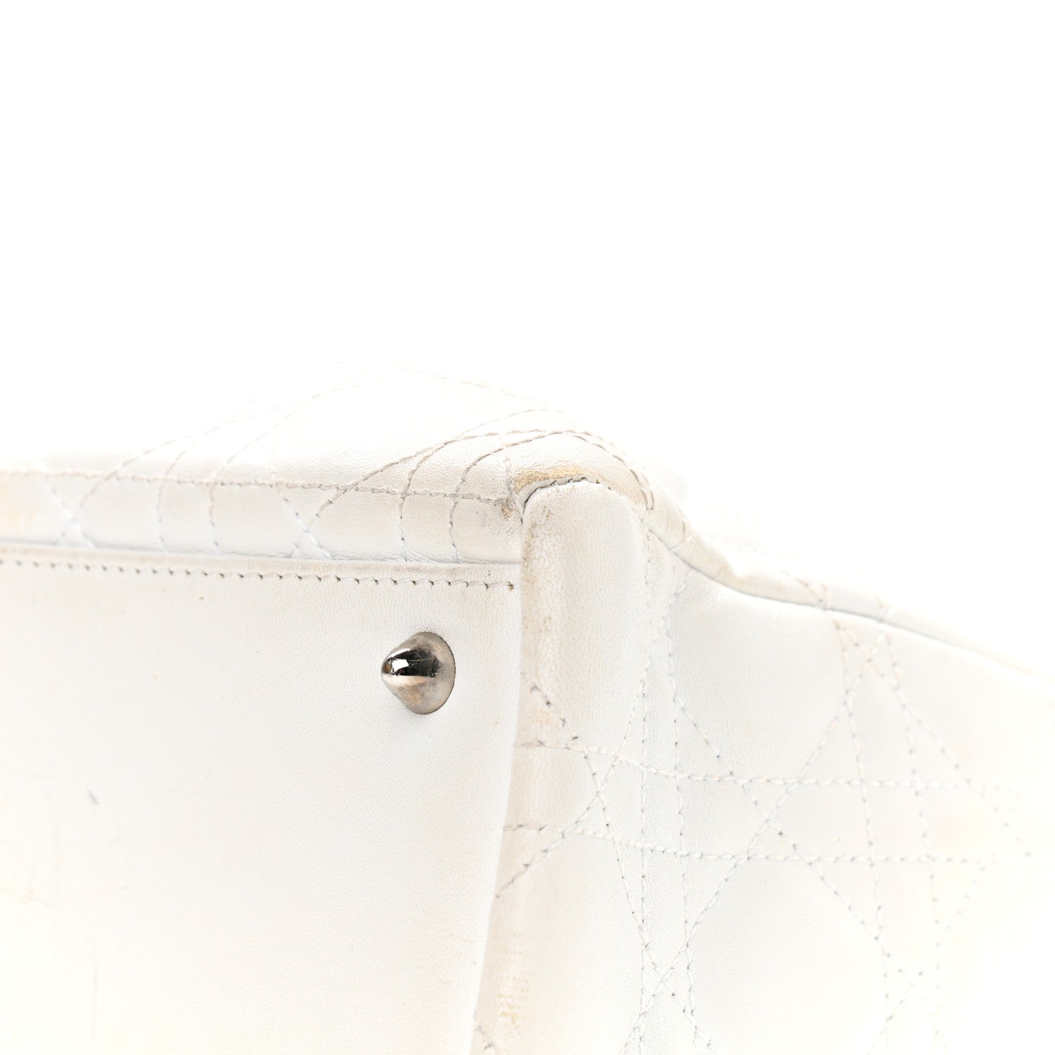 Christian Dior Lambskin Cannage Medium Lady Dior White 22 of 24