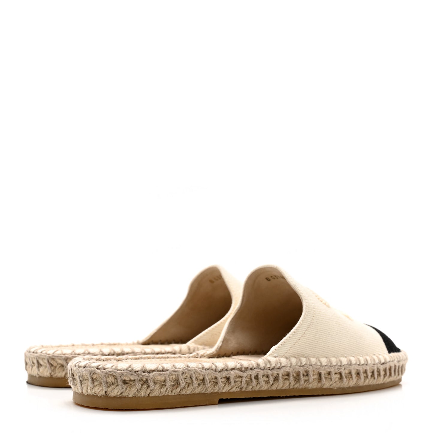 Denim CC Espadrille Mules 36 White Black