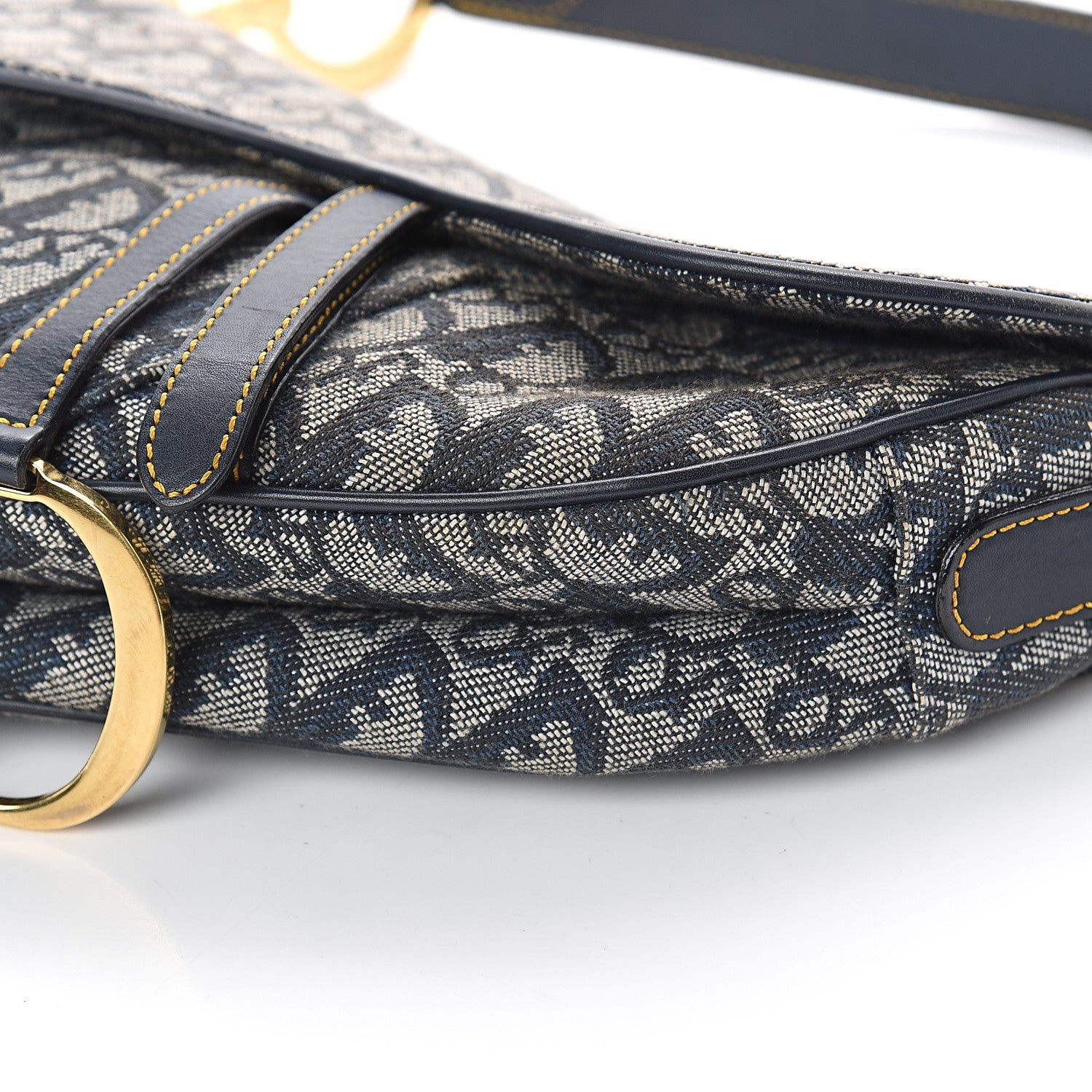 Christian Dior Monogram Saddle Bag Blue 8 of 9
