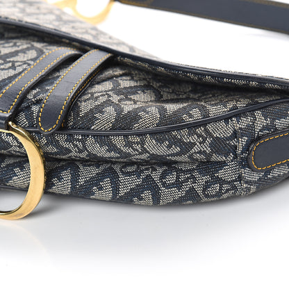 Christian Dior Monogram Saddle Bag Blue 8 of 9