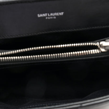 Saint Laurent Calfskin Y Quilted Monogram Small Loulou Chain Satchel Black 9 of 17