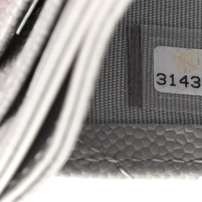 Chanel Caviar Quilted Card Holder Grey 8 of 8