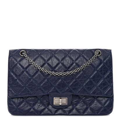Chanel Aged Calfskin Quilted 2.55 Reissue 227 Flap Dark Blue 1 of 10
