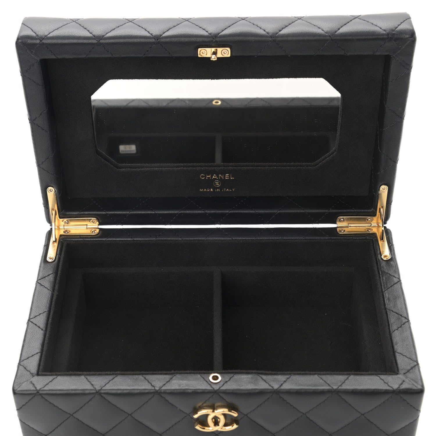 Chanel Lambskin Quilted Jewelry Case Black 6 of 15