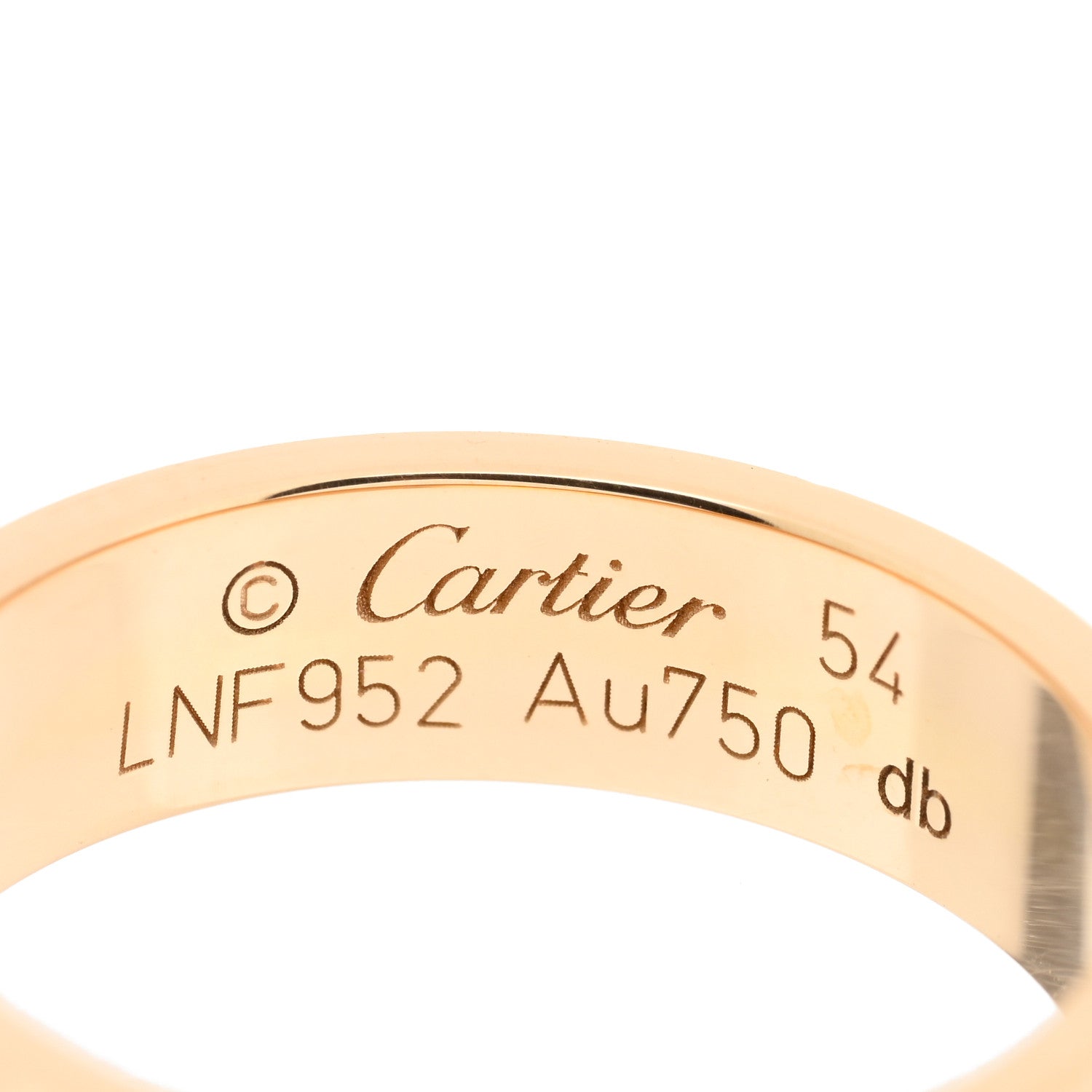 Cartier 18K Yellow Gold 5.5mm LOVE Ring 54 6.75 4 of 5