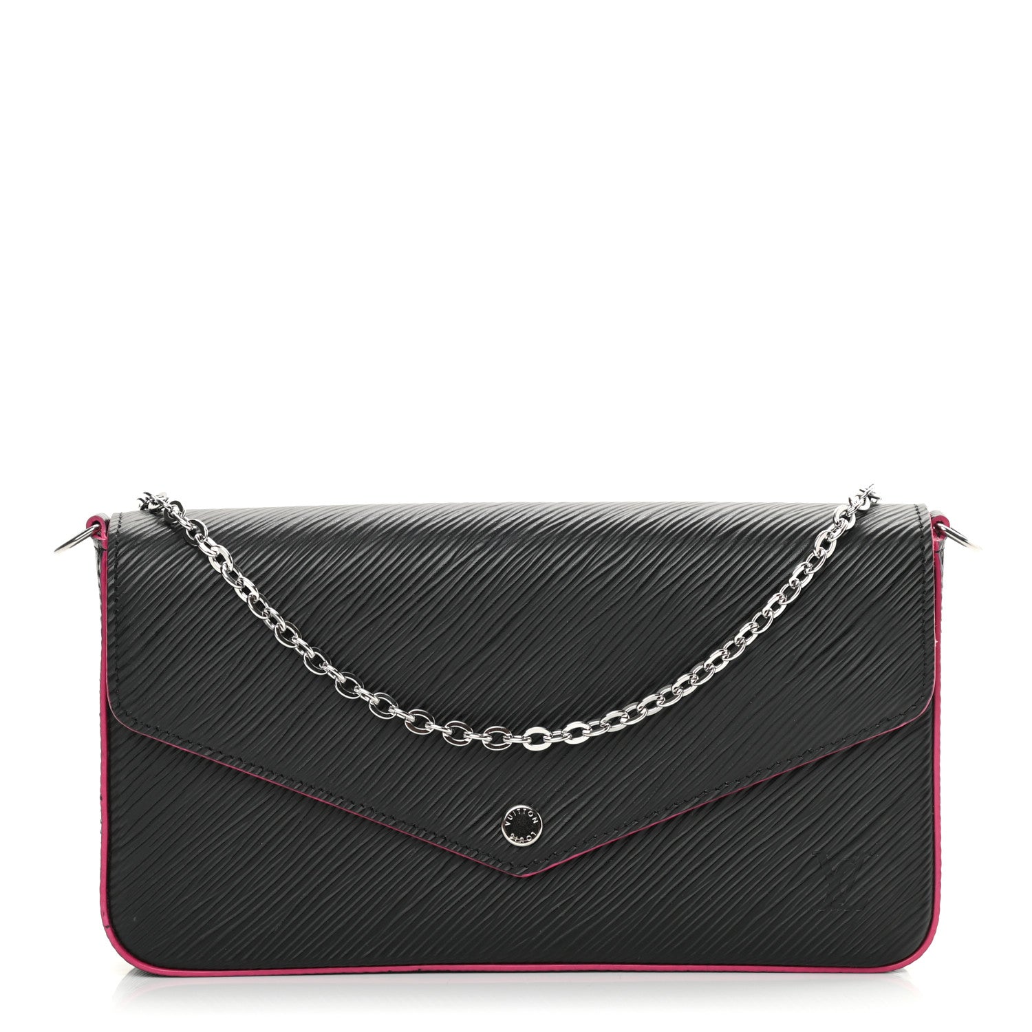 Louis Vuitton Epi Pochette Felicie Black Hot Pink 3 of 18