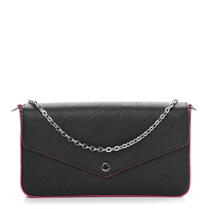 Louis Vuitton Epi Pochette Felicie Black Hot Pink 3 of 18